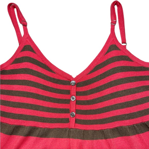 ⚡️SOLD⚡️Trina Turk Vintage Y2K Striped Slip Strappy Silk Blend Knit Dress Pink - Picture 6 of 16